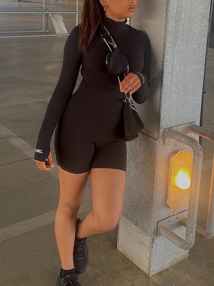 Ribbed Turtleneck Jumpsuit Ribbed Turtleneck Jumpsuit